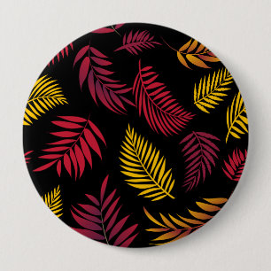 Tropical Leaves Pattern 21 10 Cm Round Badge
