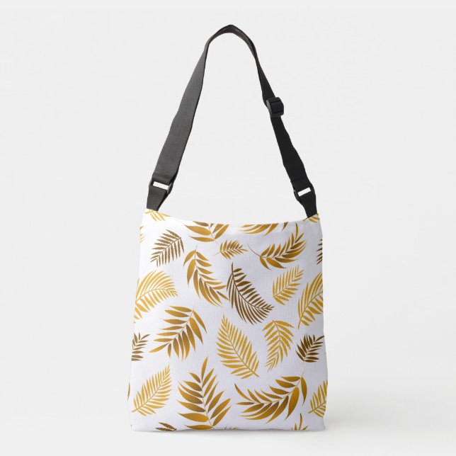Tropical Leaves Pattern 22 Crossbody Bag (Front)