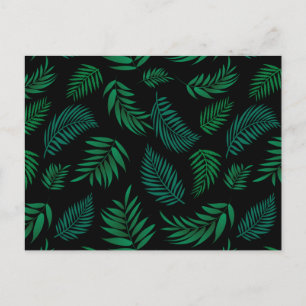 Tropical Leaves Pattern 2 Holiday Postcard