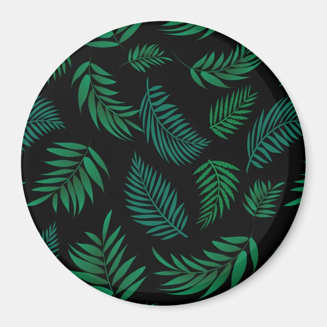 Tropical Leaves Pattern 2 Magnet (Front)