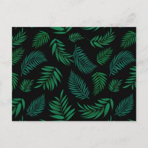Tropical Leaves Pattern 2 Postcard