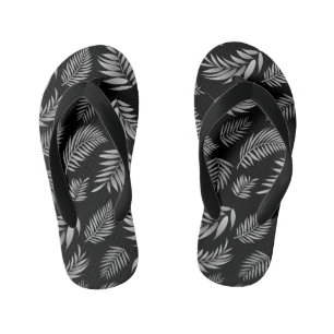 Tropical Leaves Pattern 4 Kid's Flip Flops