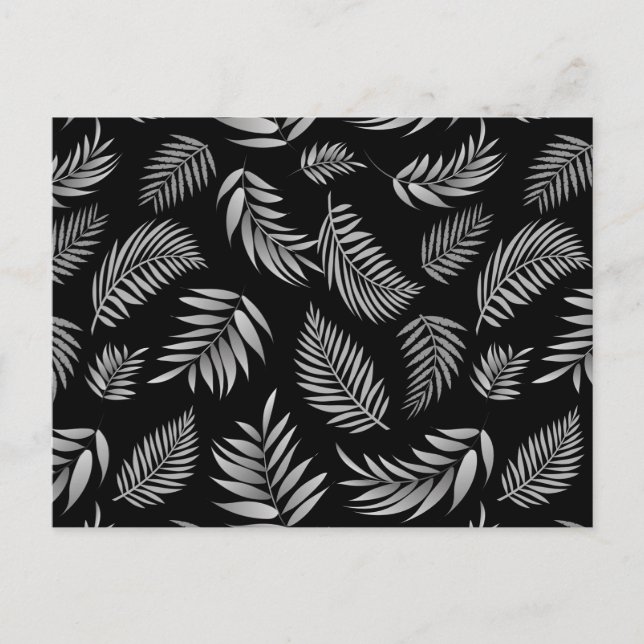 Tropical Leaves Pattern 4 Postcard (Front)