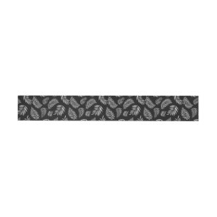 Tropical Leaves Pattern 4 Wrap Around Label