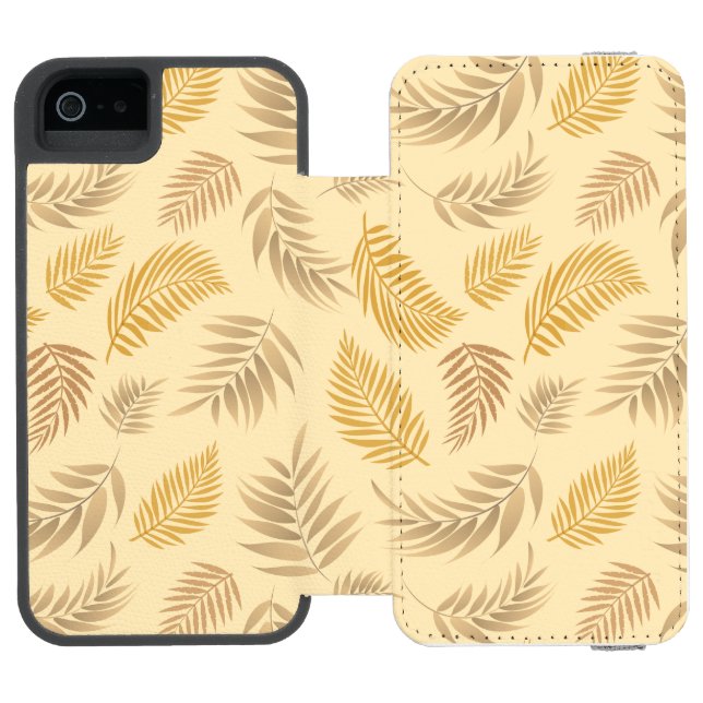 Tropical Leaves Pattern 6 Incipio iPhone Wallet Case (Folio Open)