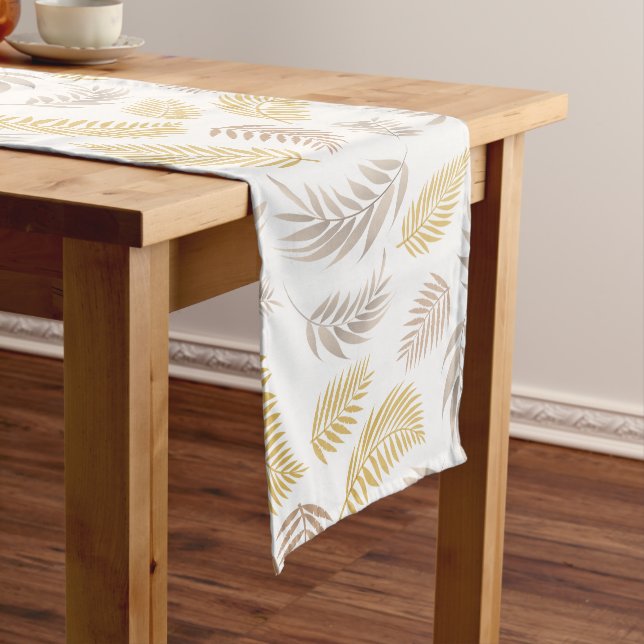 Tropical Leaves Pattern 7 Medium Table Runner (In Situ)