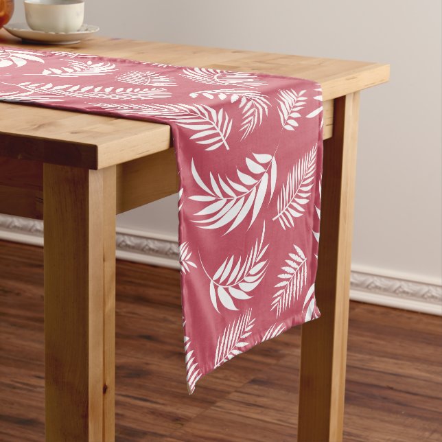Tropical Leaves Pattern 8 Short Table Runner (In Situ)