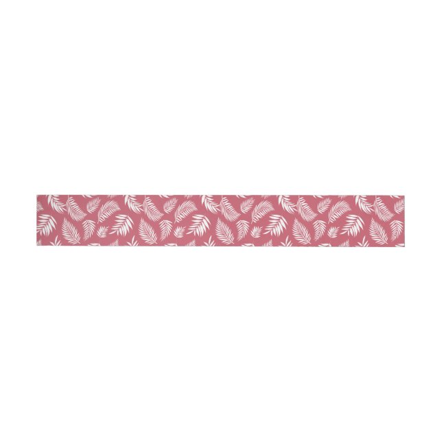 Tropical Leaves Pattern 8 Wrap Around Label (Individual)