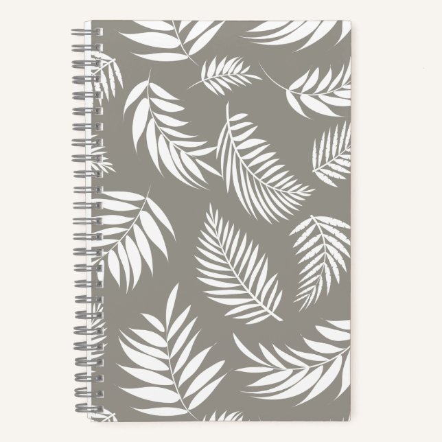 Tropical Leaves Pattern 9 Notebook (Front)