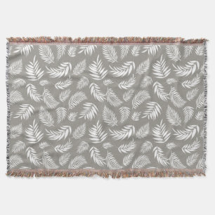 Tropical Leaves Pattern 9 Throw Blanket