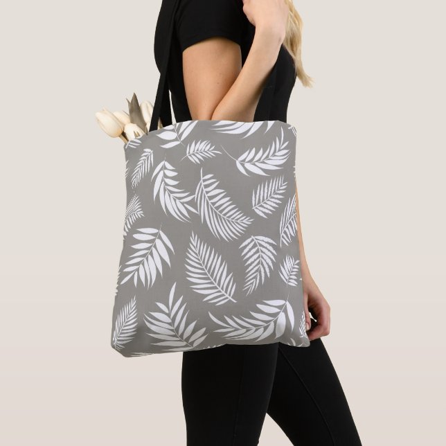 Tropical Leaves Pattern 9 Tote Bag (Close Up)