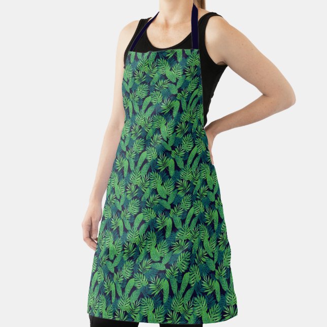 Tropical Leaves Pattern Apron (Insitu)