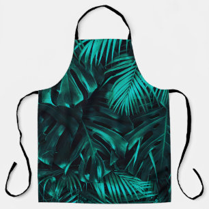 Tropical leaves pattern apron