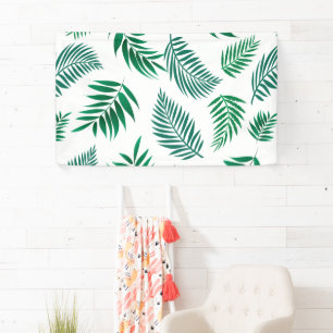 Tropical Leaves Pattern Banner