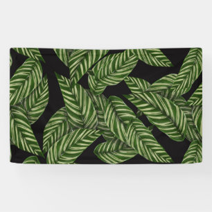 Tropical Leaves Pattern Banner