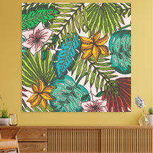 Tropical Leaves Pattern - Boho Floral Decor