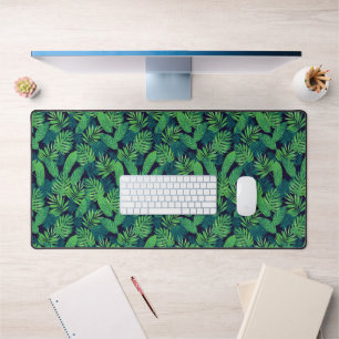 Tropical Leaves Pattern Desk Mat