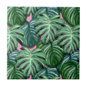 Tropical Leaves Pattern - Green Foliage Tile
