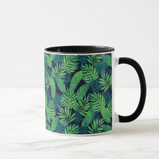 Tropical Leaves Pattern Mug (Right)