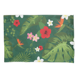 Tropical Leaves Pattern Pillowcase
