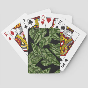 Tropical Leaves Pattern Playing Cards