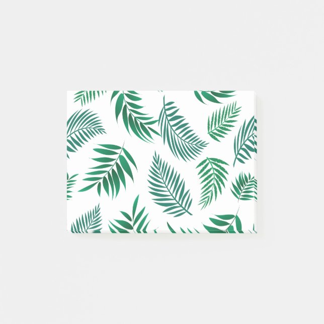 Tropical Leaves Pattern Post-it Notes (Front)