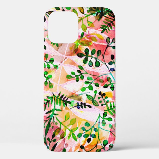 Tropical leaves pattern repeating. Artistic photo  Case-Mate iPhone Case (Back)