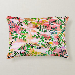 Tropical leaves pattern repeating. Artistic photo  Decorative Cushion