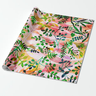 Tropical leaves pattern repeating. Artistic photo Wrapping Paper