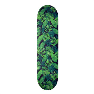 Tropical Leaves Pattern Skateboard
