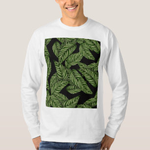 Tropical Leaves Pattern T-Shirt