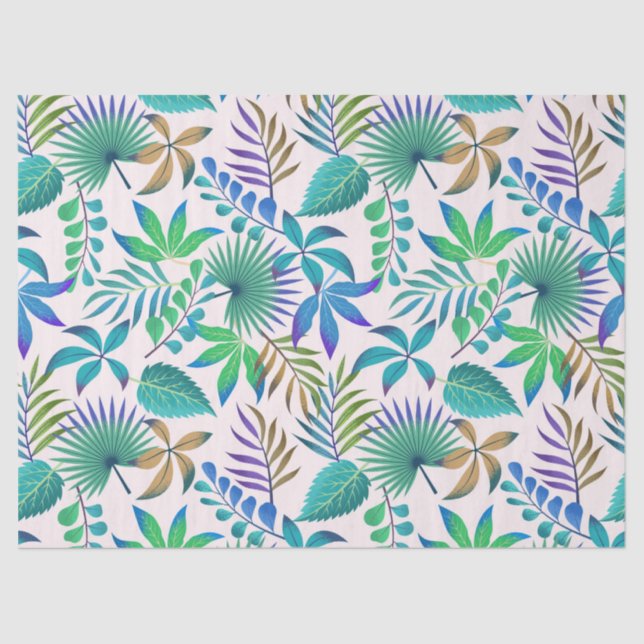 Tropical leaves pattern tissue paper (Front)