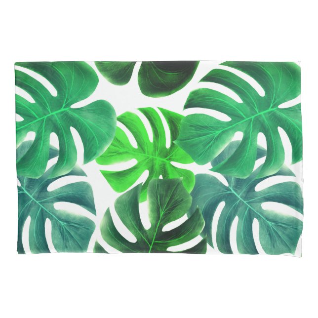 Tropical Leaves Pillow Case (Front)