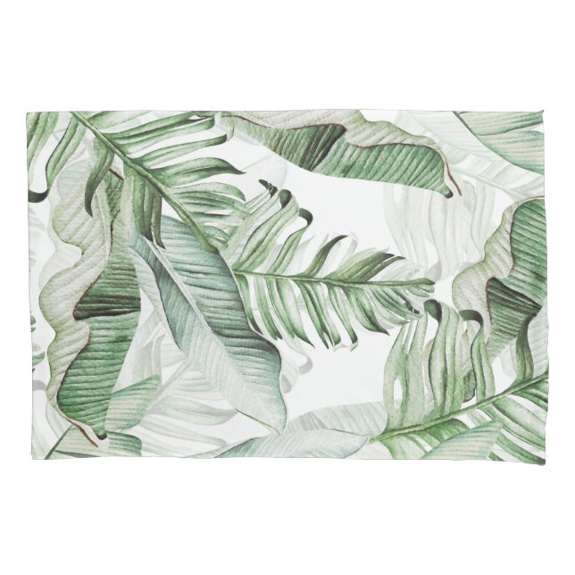 Tropical Leaves Pillowcase (Front)