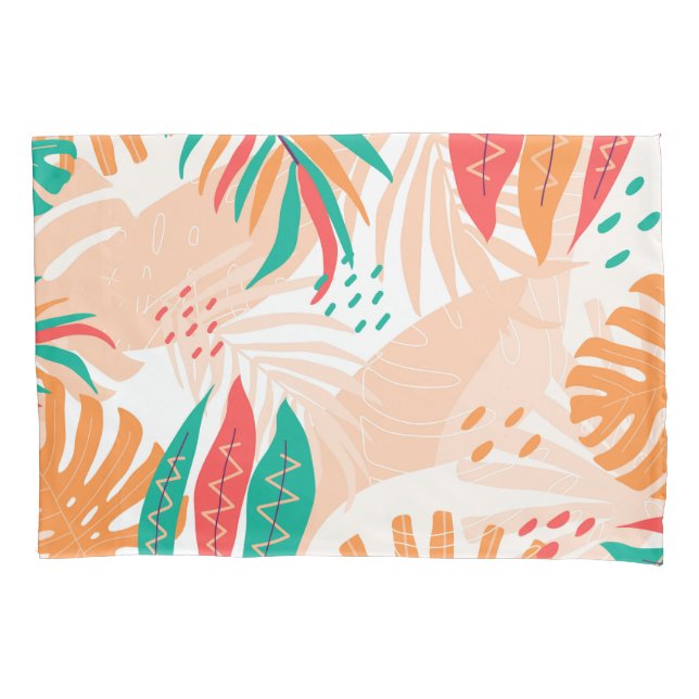 Tropical Leaves Pillowcase (Front)