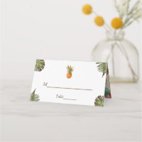 Tropical Leaves Pineapple Summer Wedding Table