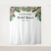 Tropical Leaves | Pink Floral Bridal Shower