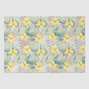 Tropical Leaves Pink Ombre Glitter Dream        Tissue Paper