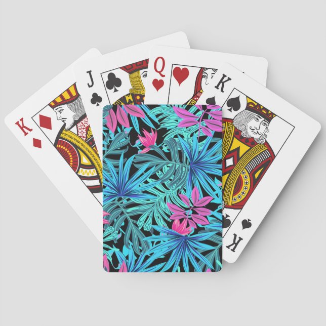 Tropical Leaves Playing Cards (Back)