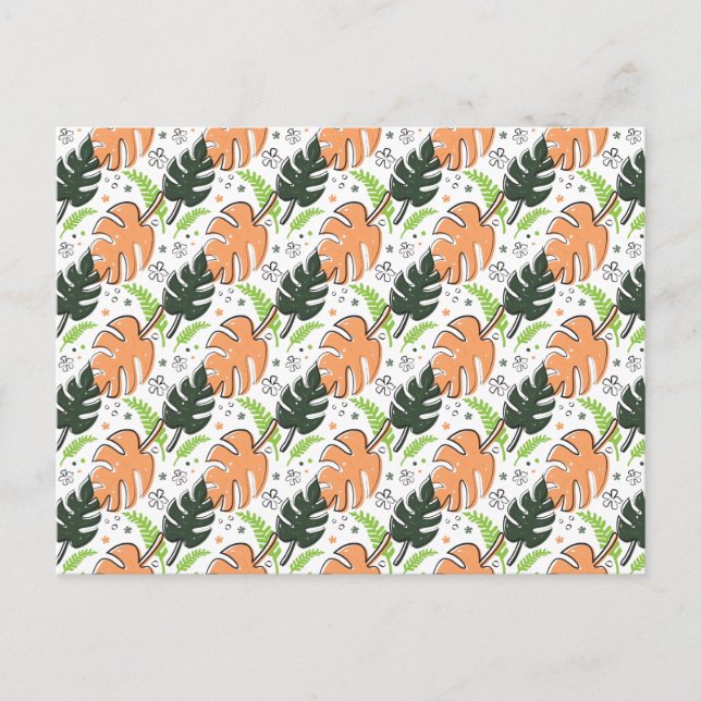 tropical leaves postcard (Front)