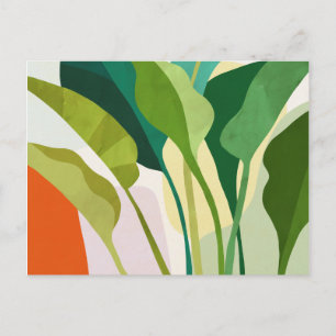 Tropical Leaves Postcard