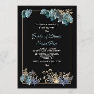 Tropical Leaves Prom Invitation
