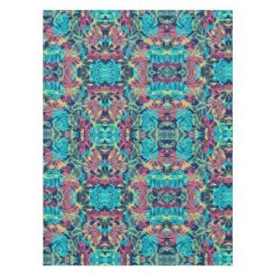 Tropical Leaves red orange yellow blue Tablecloth