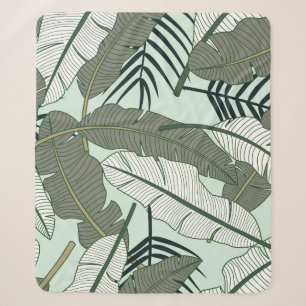 Tropical Leaves: Seamless Nature Pattern. Sherpa Blanket