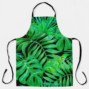 Tropical leaves seamless patern apron
