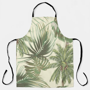 Tropical leaves seamless pattern apron