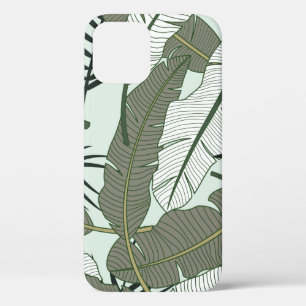 Tropical leaves seamless pattern iPhone 12 case