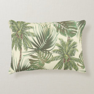 Tropical leaves seamless pattern decorative cushion
