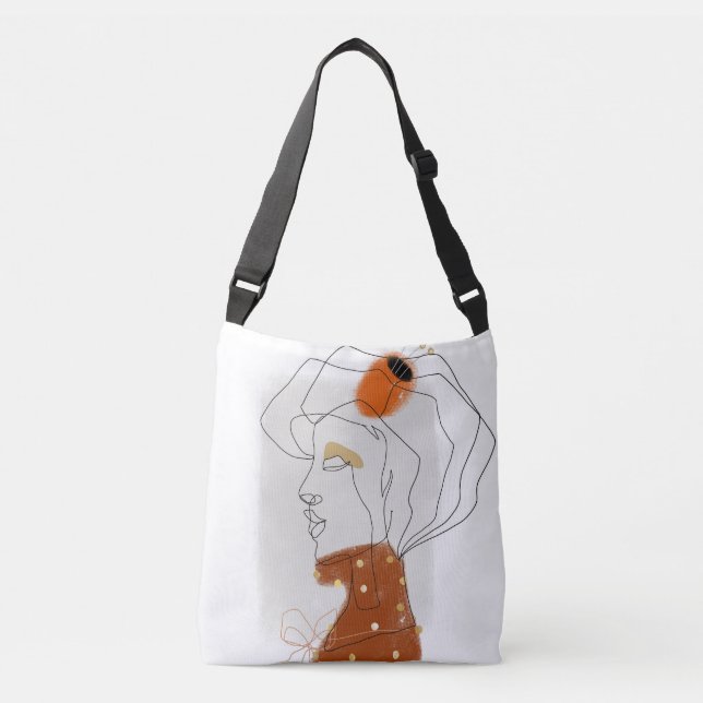 Tropical Leaves, Seamless Pattern Design. Crossbody Bag (Front)