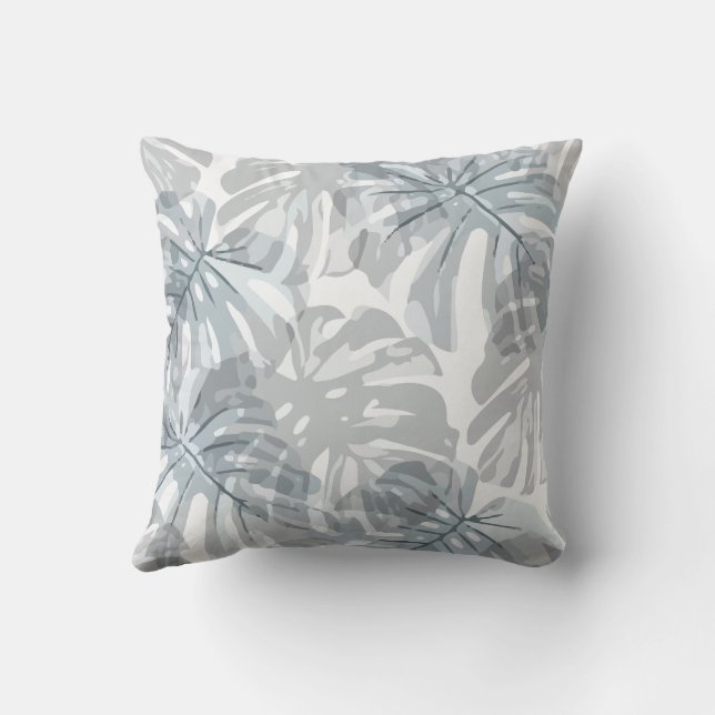 Tropical Leaves Seamless Texture Bright Cushion (Back)